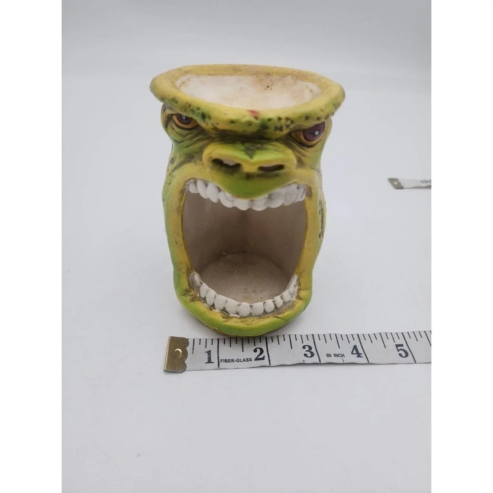 Wide Mouth Angry Man Candle Holder Candle Melting 2001 J D Dollen